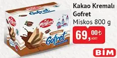 MİSKOS KAKAO KREMALI GOFRET 800 G